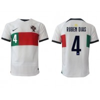 Fotballdrakt Herre Portugal Ruben Dias #4 Bortedrakt VM 2022 Kortermet